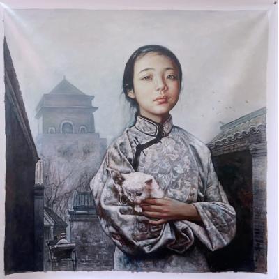 西藏题材油画  大芬村油画 艾轩的油画作品临摹